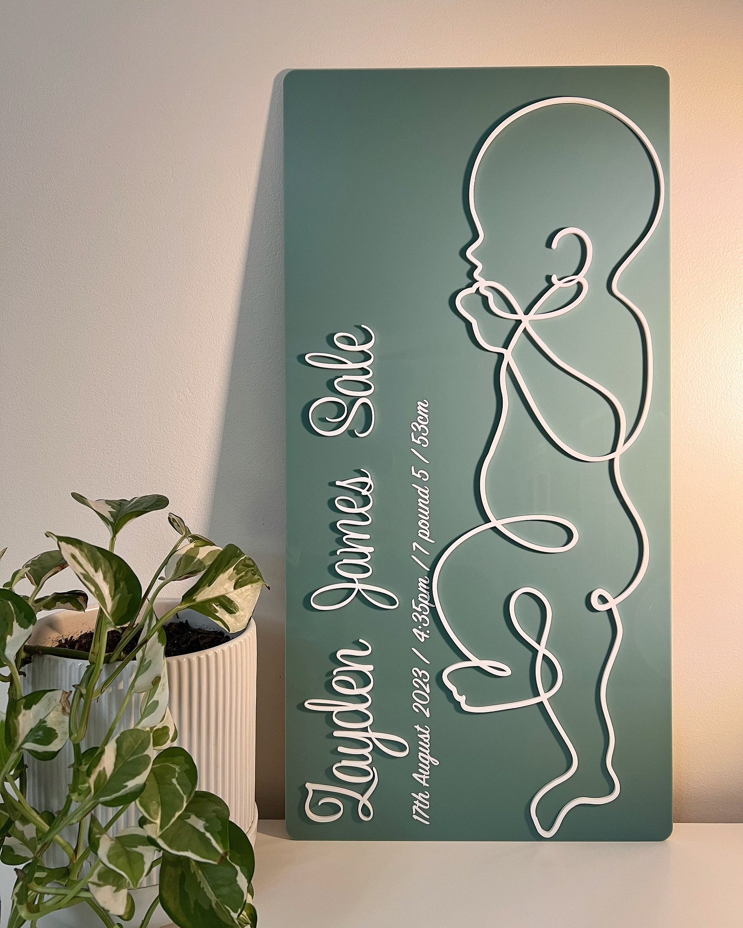 Large Baby Name Plaque