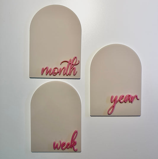 Acrylic combination Arch Milestone Set