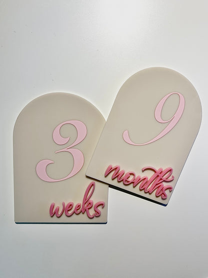 Acrylic combination Arch Milestone Set